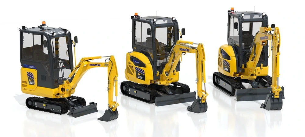 Komatsu presenta tres nuevas miniexcavadoras eléctricas en Intermat 2024